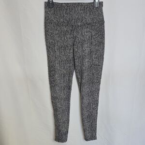 Athleta Delancey Textured Moto Tight Leggings, Black/White, Womens Size Small‎
